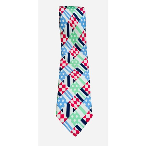 Vineyard Vines Other - Vineyard Vines Kentucky Derby Silk Tie Patchwork Print 60" USA